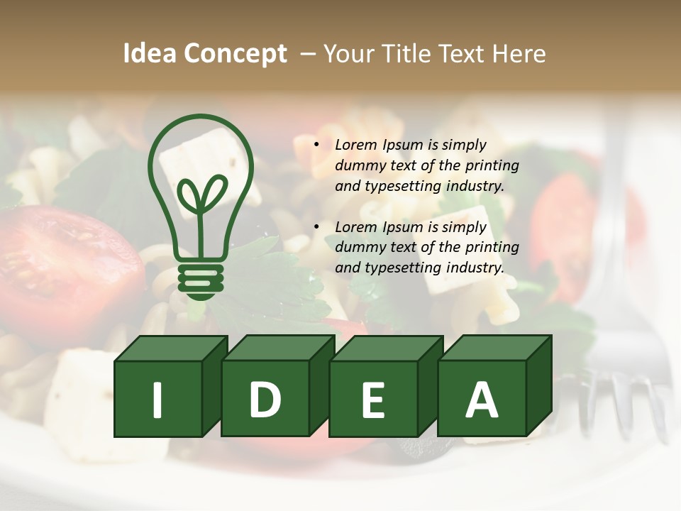 Cheese Tomatoes Feta PowerPoint Template