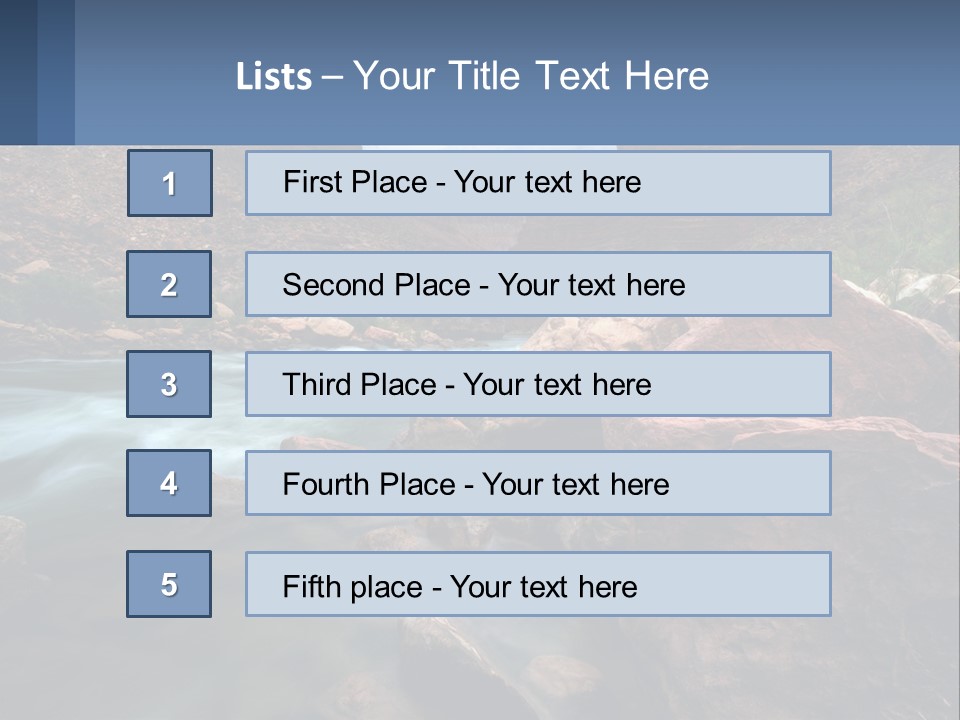 River Landscape Wilderness PowerPoint Template