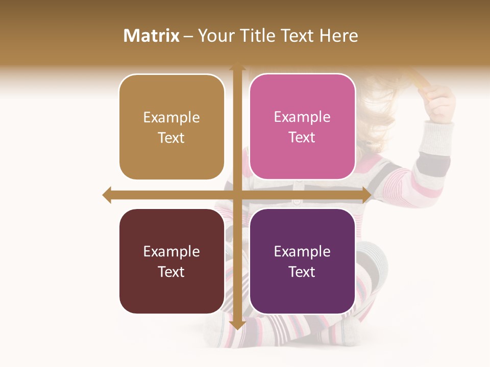 A Little Girl Sitting On The Floor With Her Hair Blowing In The Wind PowerPoint Template