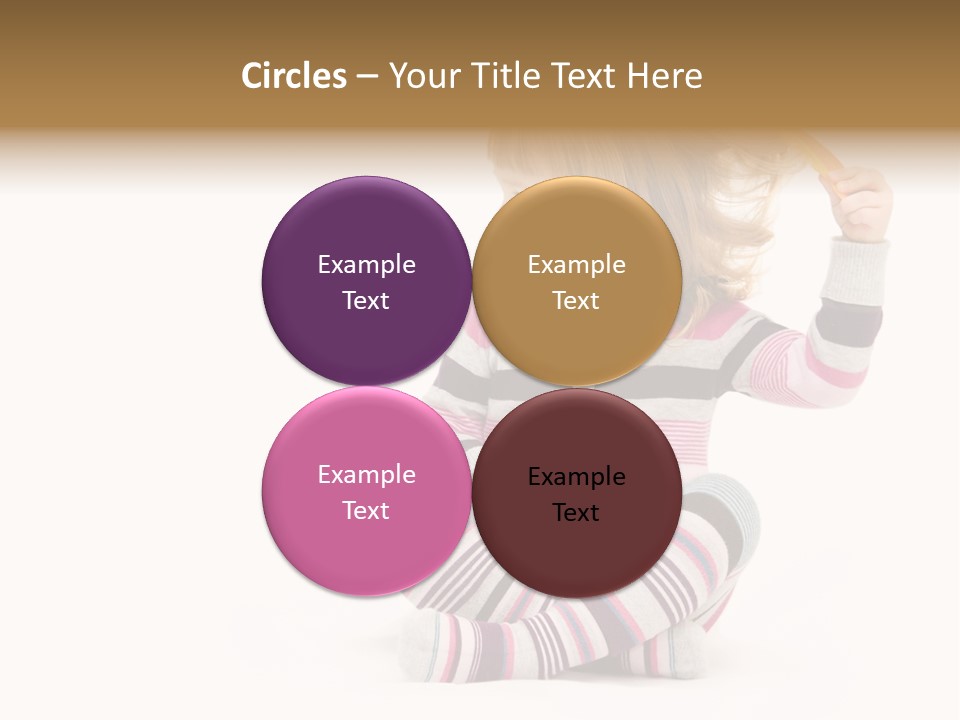 A Little Girl Sitting On The Floor With Her Hair Blowing In The Wind PowerPoint Template