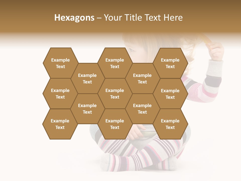 A Little Girl Sitting On The Floor With Her Hair Blowing In The Wind PowerPoint Template