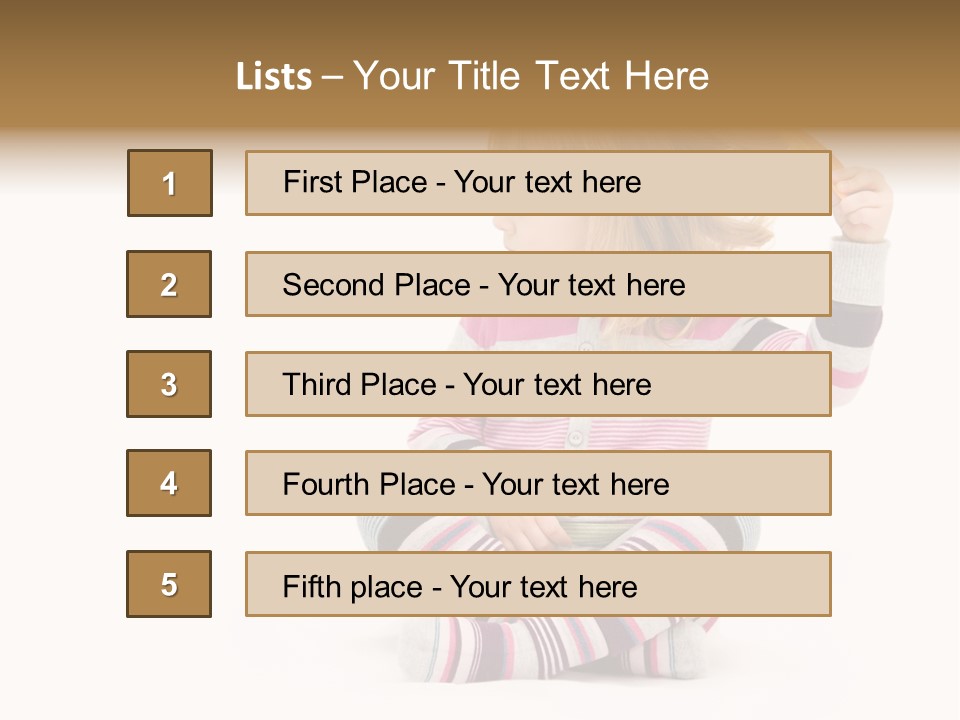 A Little Girl Sitting On The Floor With Her Hair Blowing In The Wind PowerPoint Template