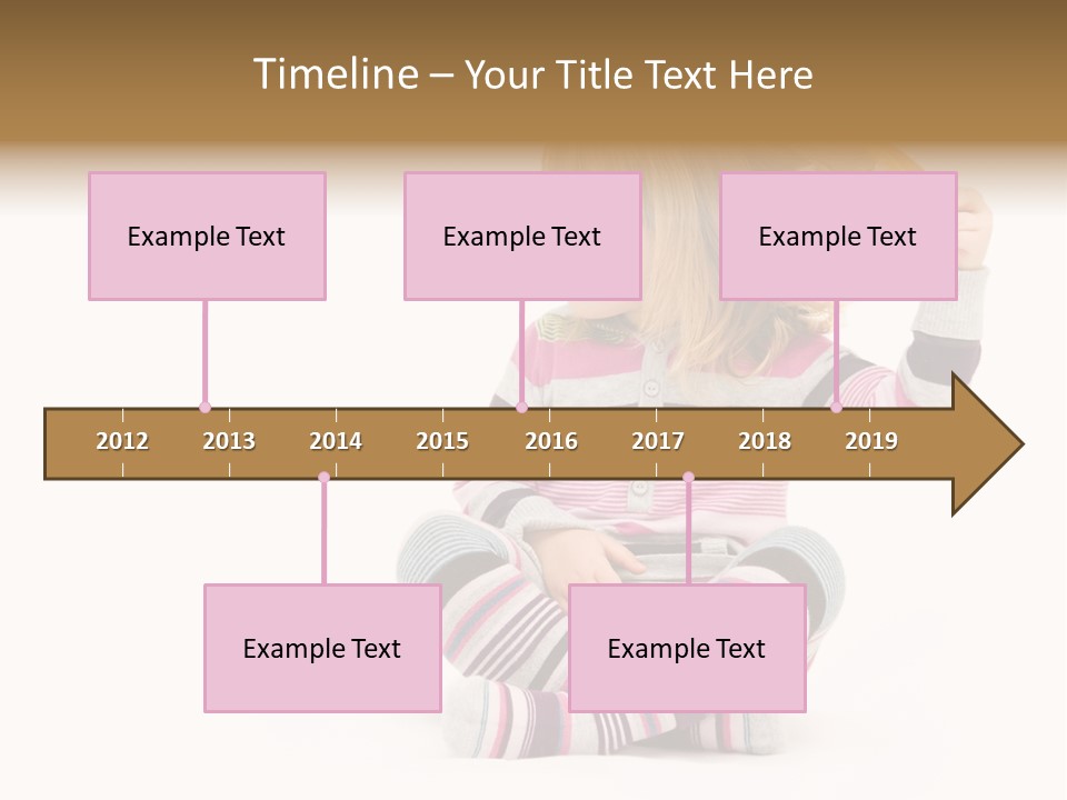 A Little Girl Sitting On The Floor With Her Hair Blowing In The Wind PowerPoint Template