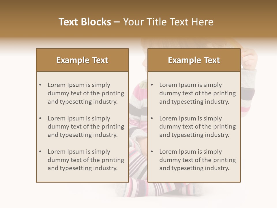 A Little Girl Sitting On The Floor With Her Hair Blowing In The Wind PowerPoint Template