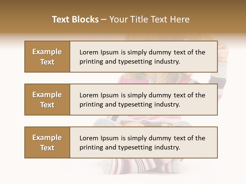 A Little Girl Sitting On The Floor With Her Hair Blowing In The Wind PowerPoint Template