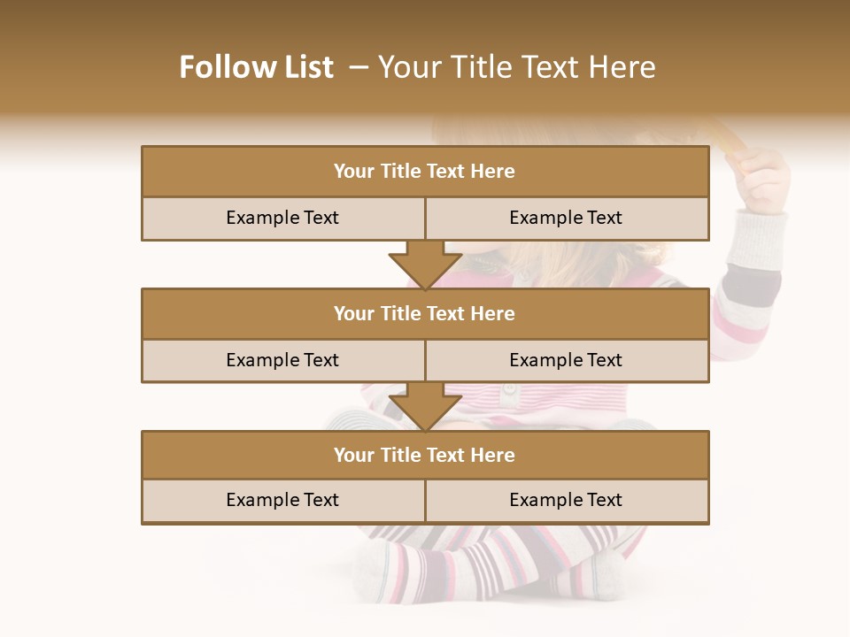 A Little Girl Sitting On The Floor With Her Hair Blowing In The Wind PowerPoint Template