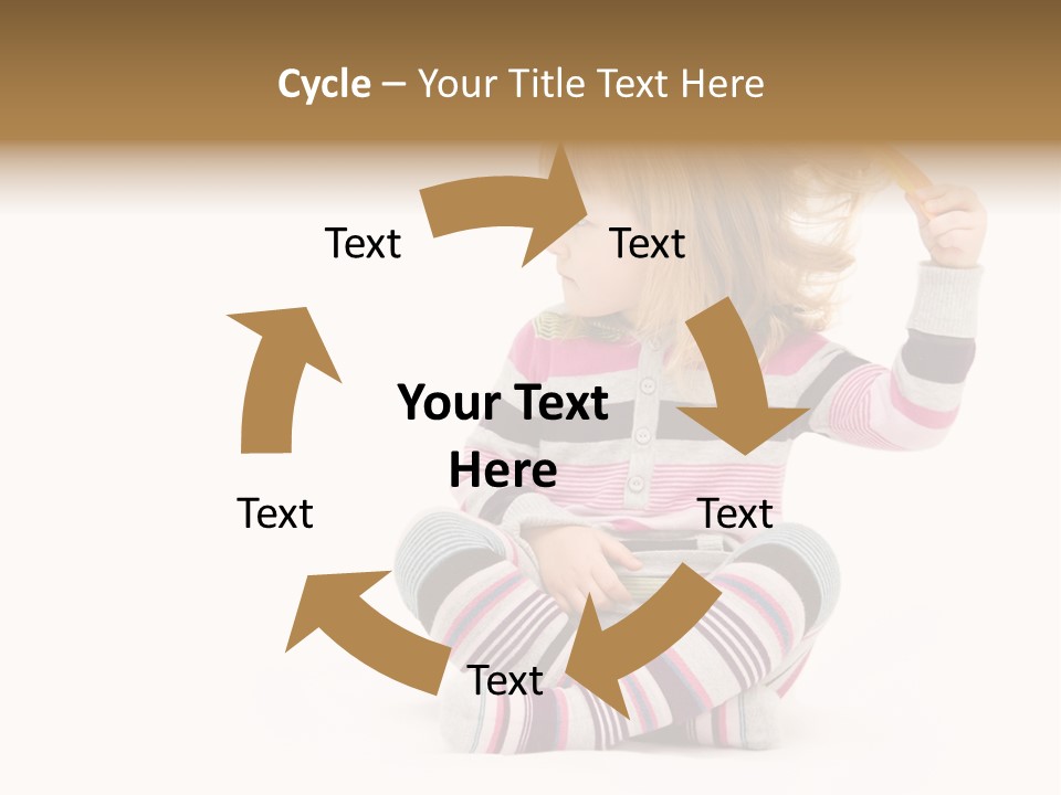 A Little Girl Sitting On The Floor With Her Hair Blowing In The Wind PowerPoint Template