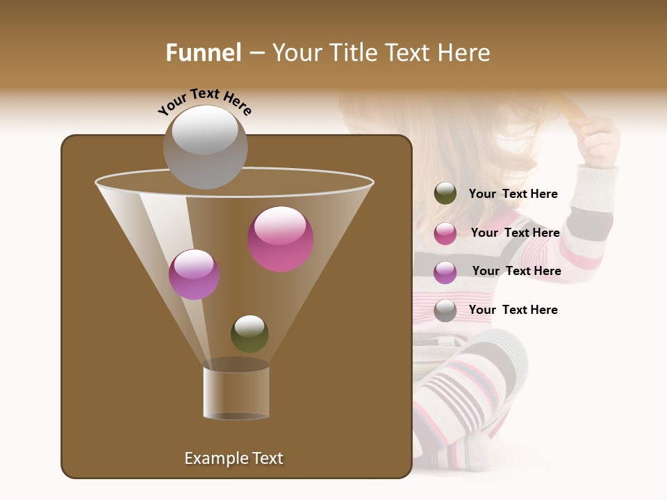 A Little Girl Sitting On The Floor With Her Hair Blowing In The Wind PowerPoint Template