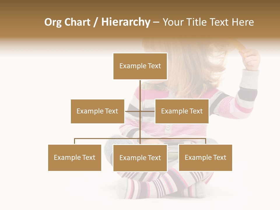 A Little Girl Sitting On The Floor With Her Hair Blowing In The Wind PowerPoint Template