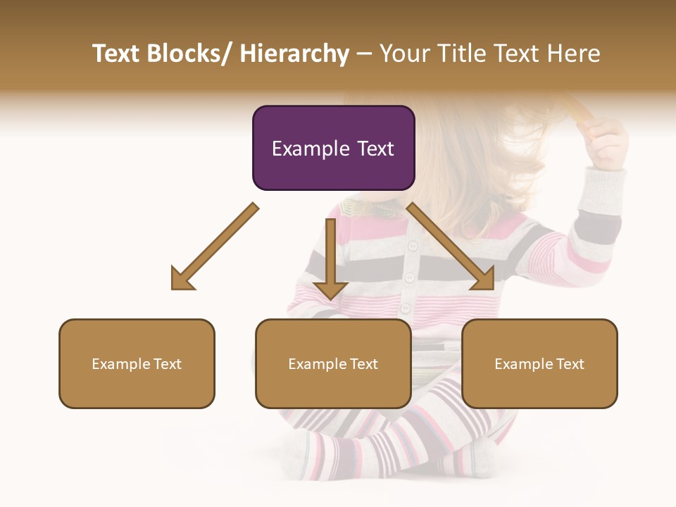 A Little Girl Sitting On The Floor With Her Hair Blowing In The Wind PowerPoint Template