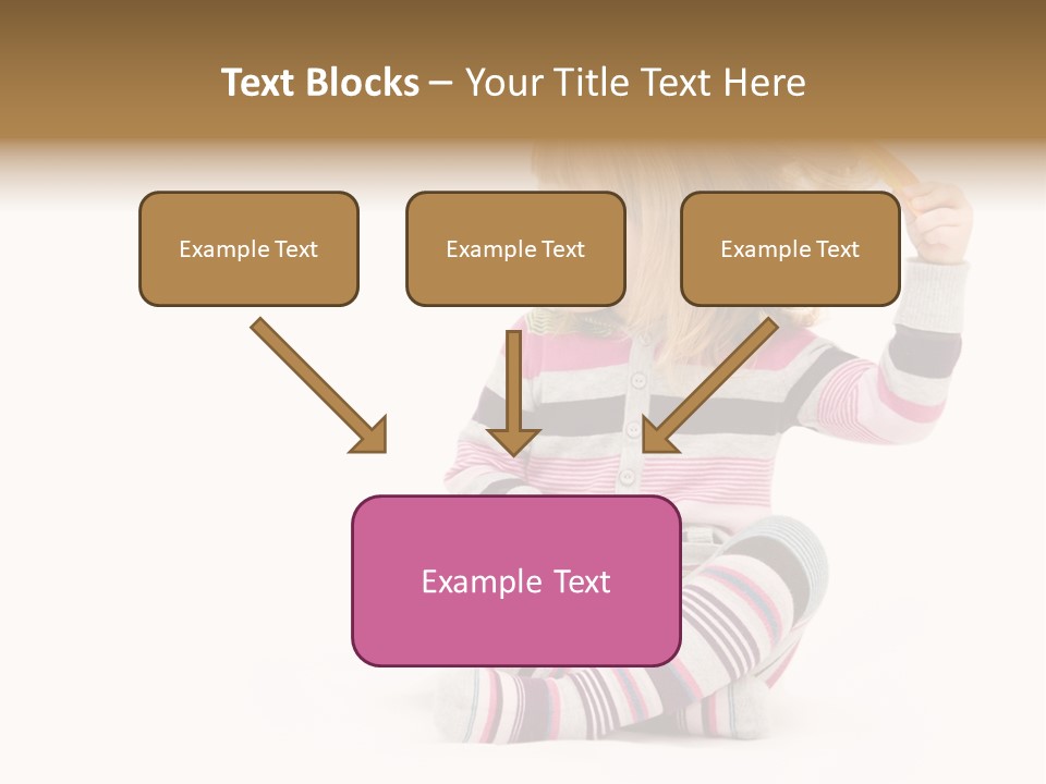 A Little Girl Sitting On The Floor With Her Hair Blowing In The Wind PowerPoint Template