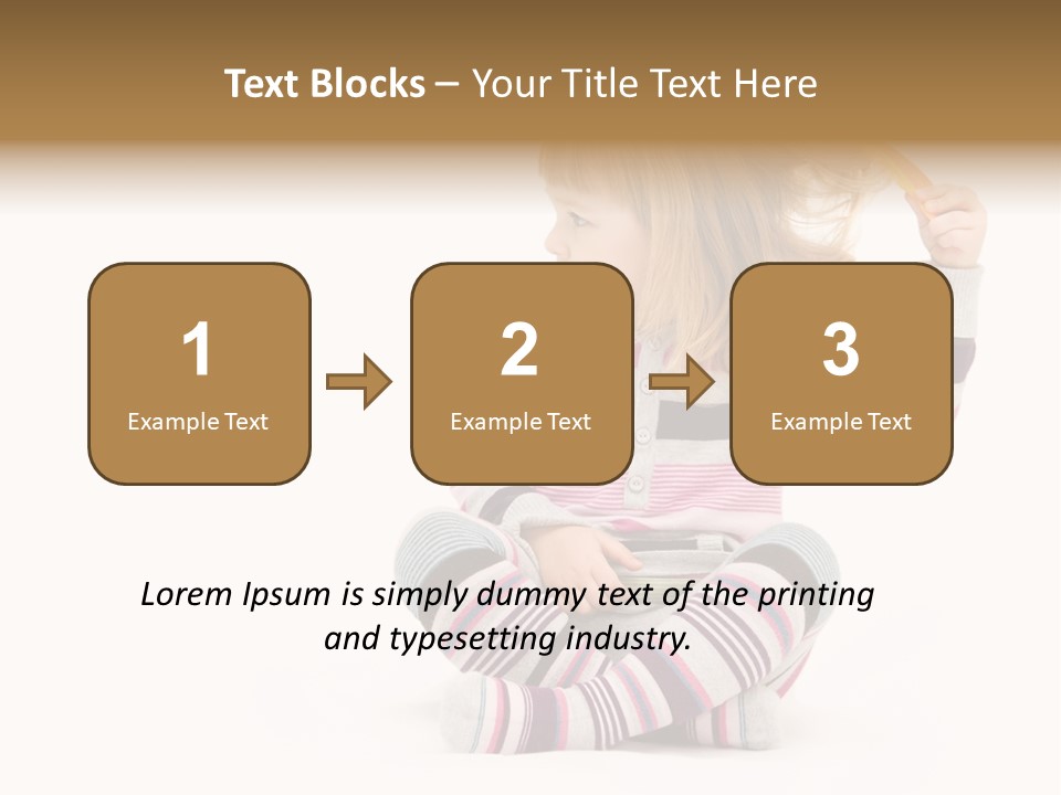 A Little Girl Sitting On The Floor With Her Hair Blowing In The Wind PowerPoint Template