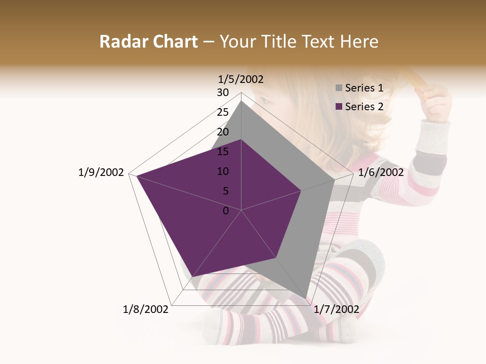 A Little Girl Sitting On The Floor With Her Hair Blowing In The Wind PowerPoint Template