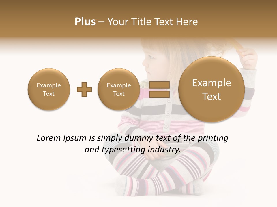 A Little Girl Sitting On The Floor With Her Hair Blowing In The Wind PowerPoint Template