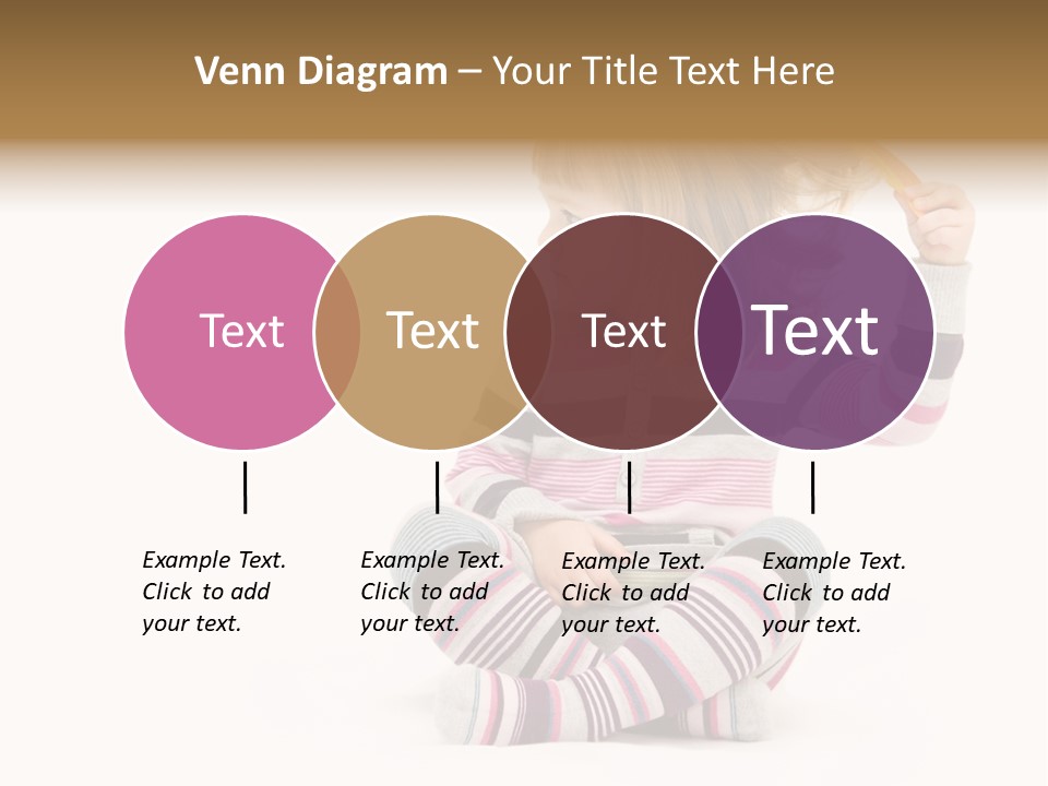 A Little Girl Sitting On The Floor With Her Hair Blowing In The Wind PowerPoint Template