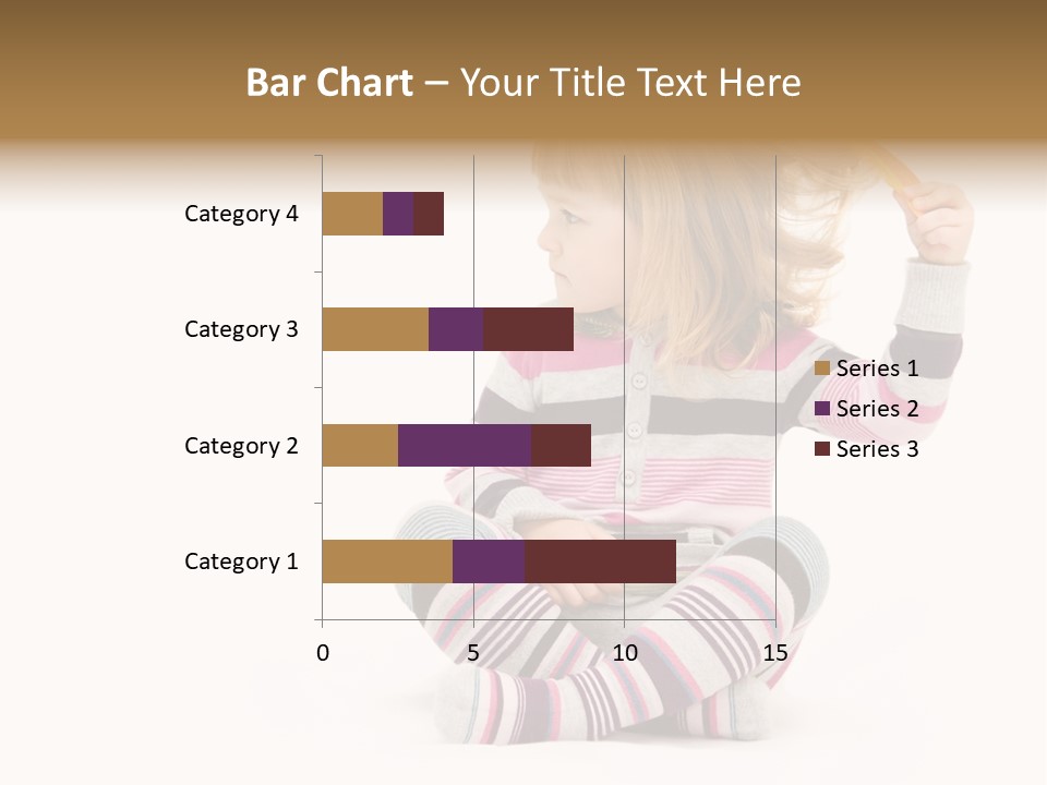 A Little Girl Sitting On The Floor With Her Hair Blowing In The Wind PowerPoint Template