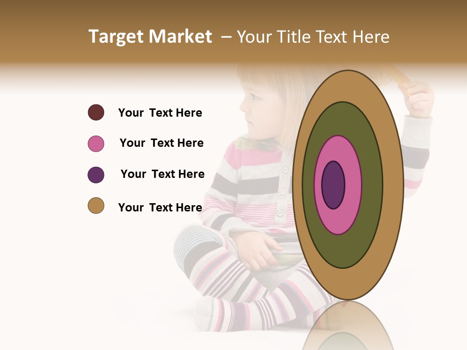 A Little Girl Sitting On The Floor With Her Hair Blowing In The Wind PowerPoint Template