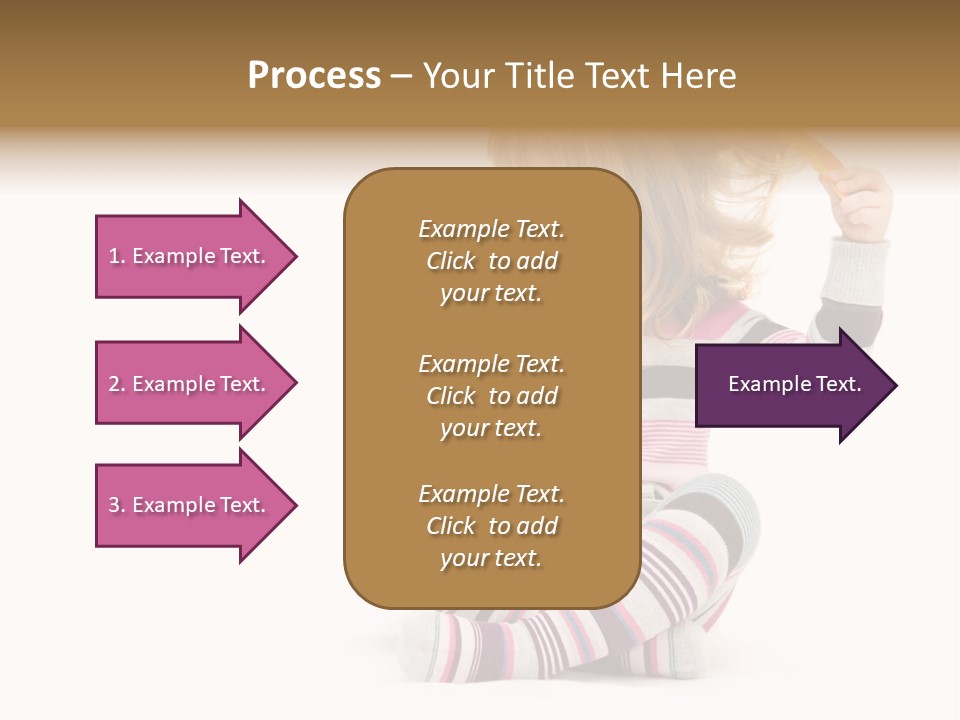 A Little Girl Sitting On The Floor With Her Hair Blowing In The Wind PowerPoint Template