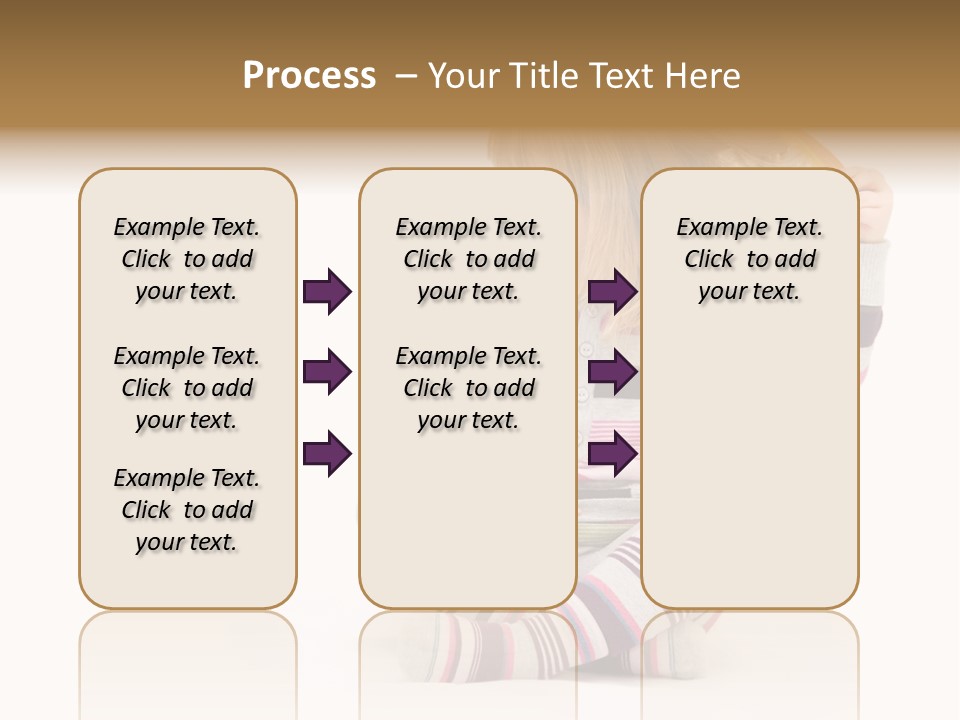 A Little Girl Sitting On The Floor With Her Hair Blowing In The Wind PowerPoint Template