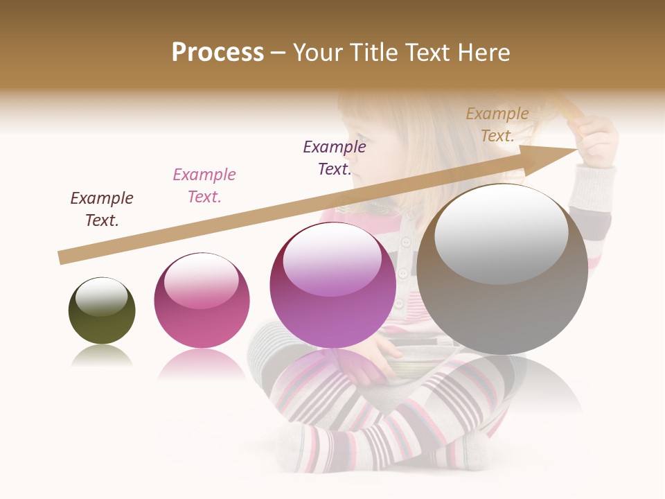 A Little Girl Sitting On The Floor With Her Hair Blowing In The Wind PowerPoint Template