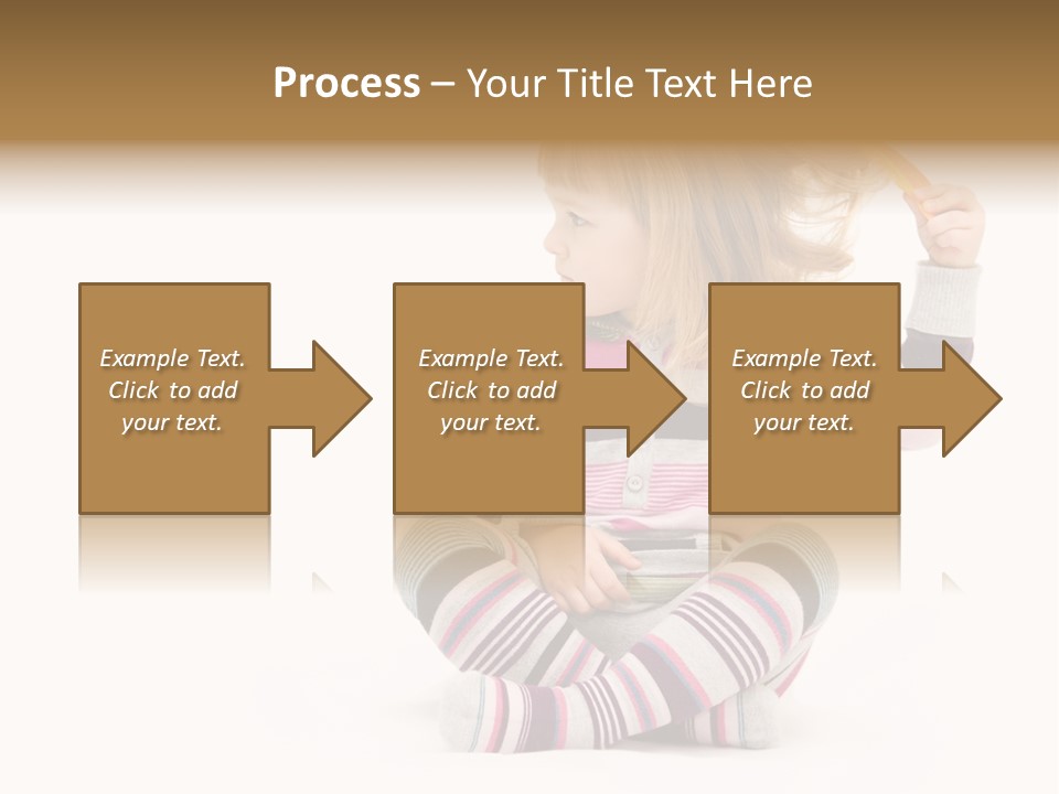 A Little Girl Sitting On The Floor With Her Hair Blowing In The Wind PowerPoint Template