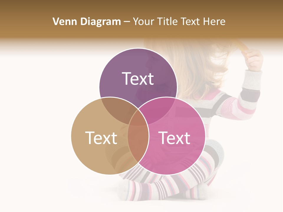 A Little Girl Sitting On The Floor With Her Hair Blowing In The Wind PowerPoint Template