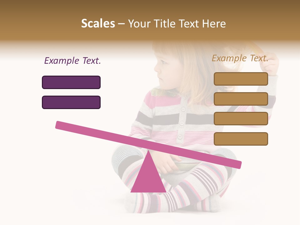 A Little Girl Sitting On The Floor With Her Hair Blowing In The Wind PowerPoint Template