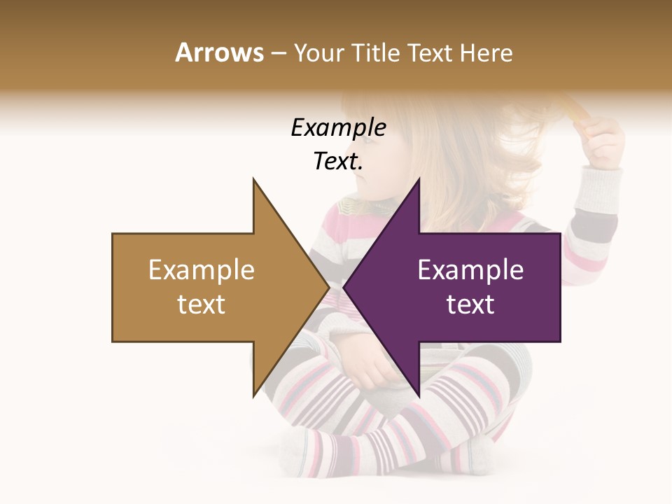 A Little Girl Sitting On The Floor With Her Hair Blowing In The Wind PowerPoint Template