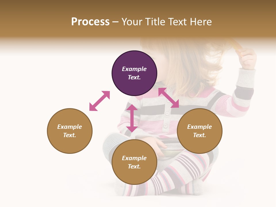 A Little Girl Sitting On The Floor With Her Hair Blowing In The Wind PowerPoint Template