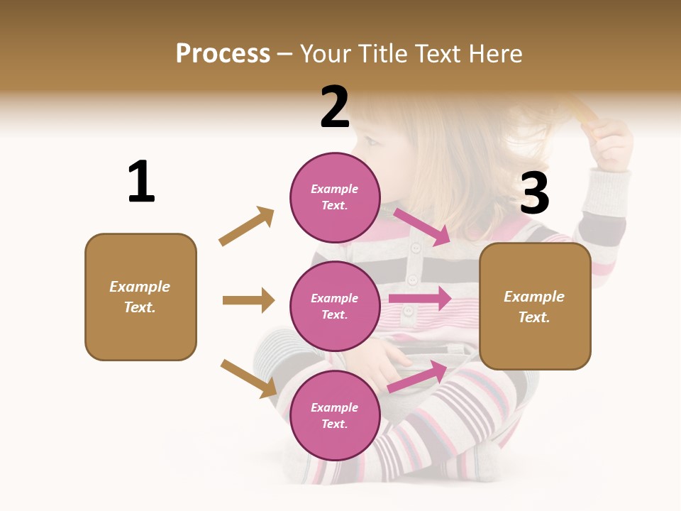 A Little Girl Sitting On The Floor With Her Hair Blowing In The Wind PowerPoint Template