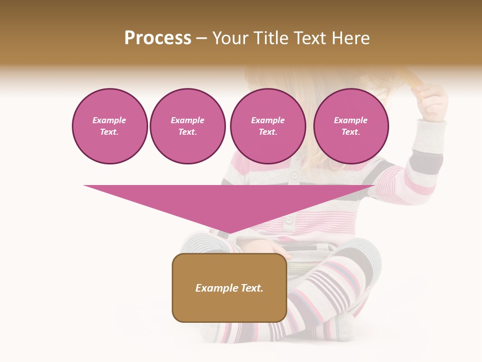 A Little Girl Sitting On The Floor With Her Hair Blowing In The Wind PowerPoint Template