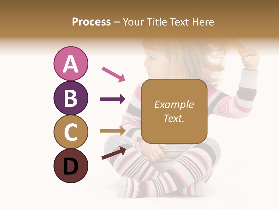 A Little Girl Sitting On The Floor With Her Hair Blowing In The Wind PowerPoint Template