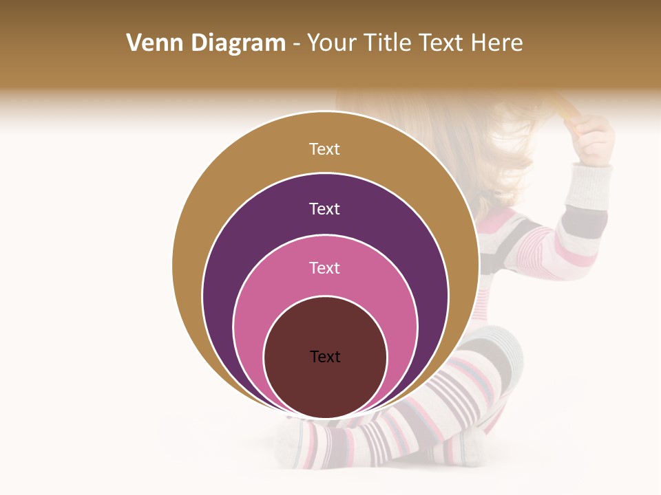 A Little Girl Sitting On The Floor With Her Hair Blowing In The Wind PowerPoint Template