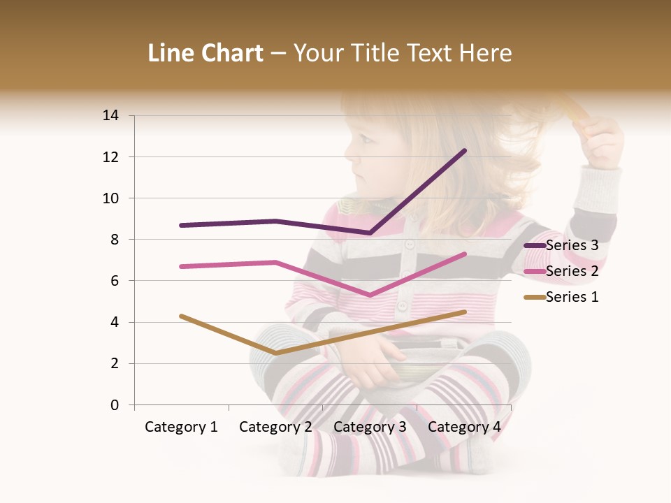 A Little Girl Sitting On The Floor With Her Hair Blowing In The Wind PowerPoint Template