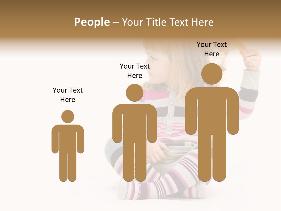 A Little Girl Sitting On The Floor With Her Hair Blowing In The Wind PowerPoint Template