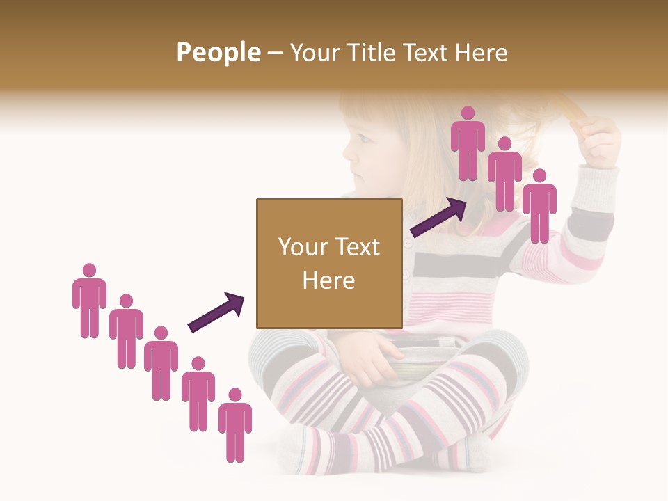 A Little Girl Sitting On The Floor With Her Hair Blowing In The Wind PowerPoint Template