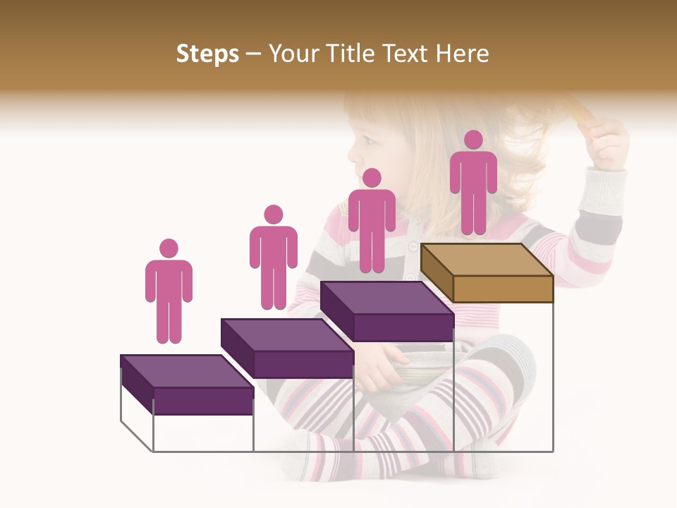 A Little Girl Sitting On The Floor With Her Hair Blowing In The Wind PowerPoint Template