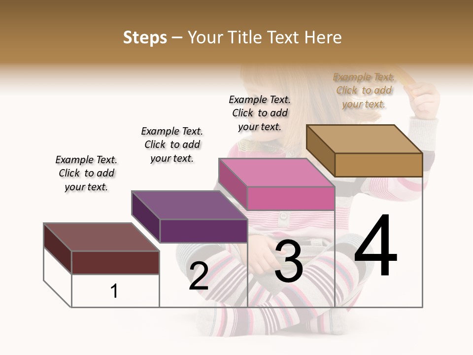 A Little Girl Sitting On The Floor With Her Hair Blowing In The Wind PowerPoint Template