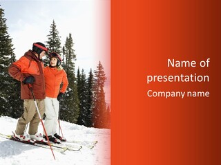 Vertical Mountain Cold PowerPoint Template