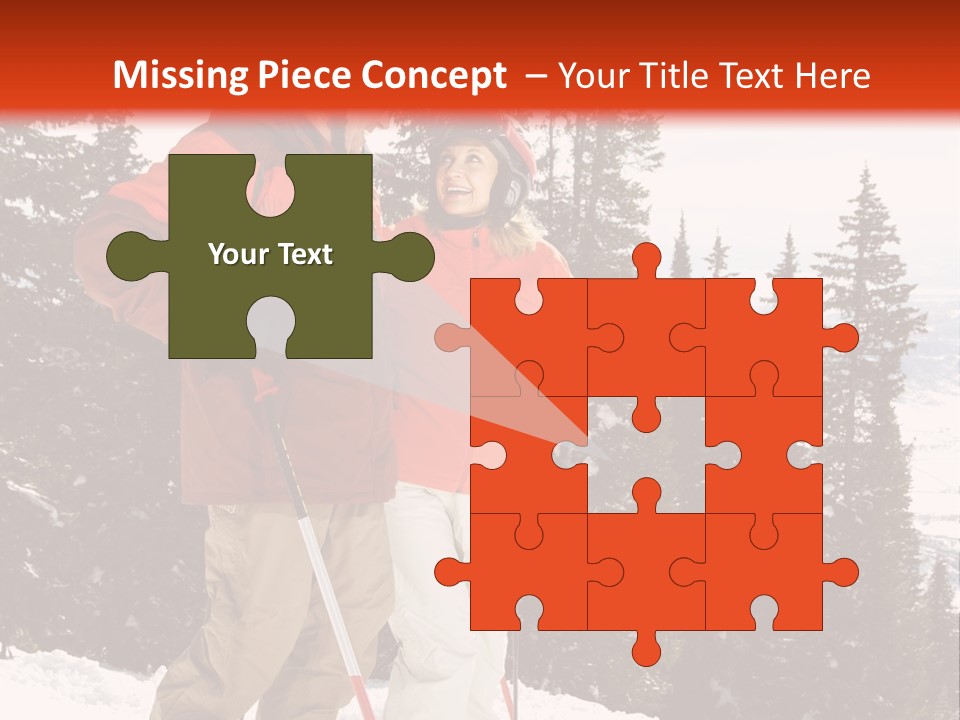 Vertical Mountain Cold PowerPoint Template