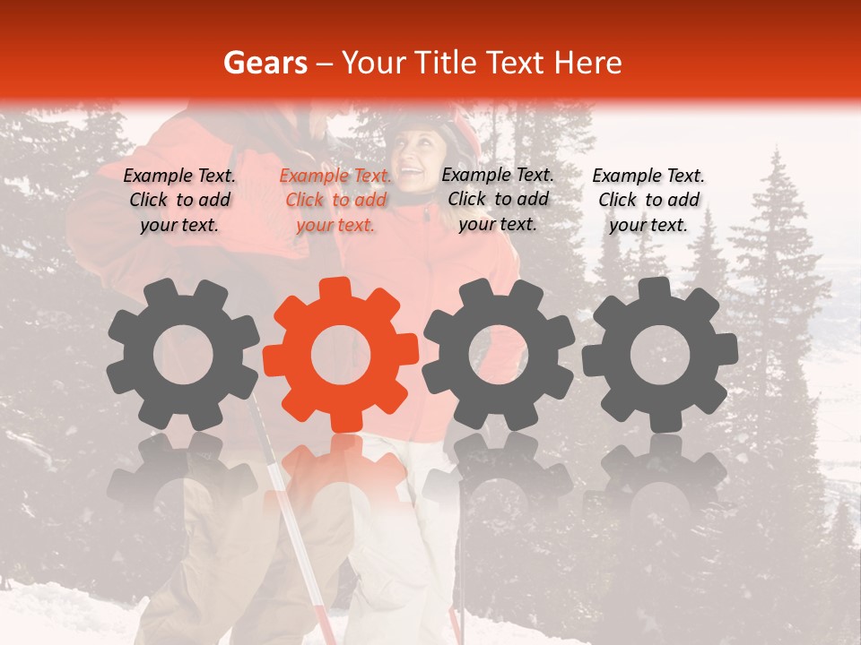 Vertical Mountain Cold PowerPoint Template