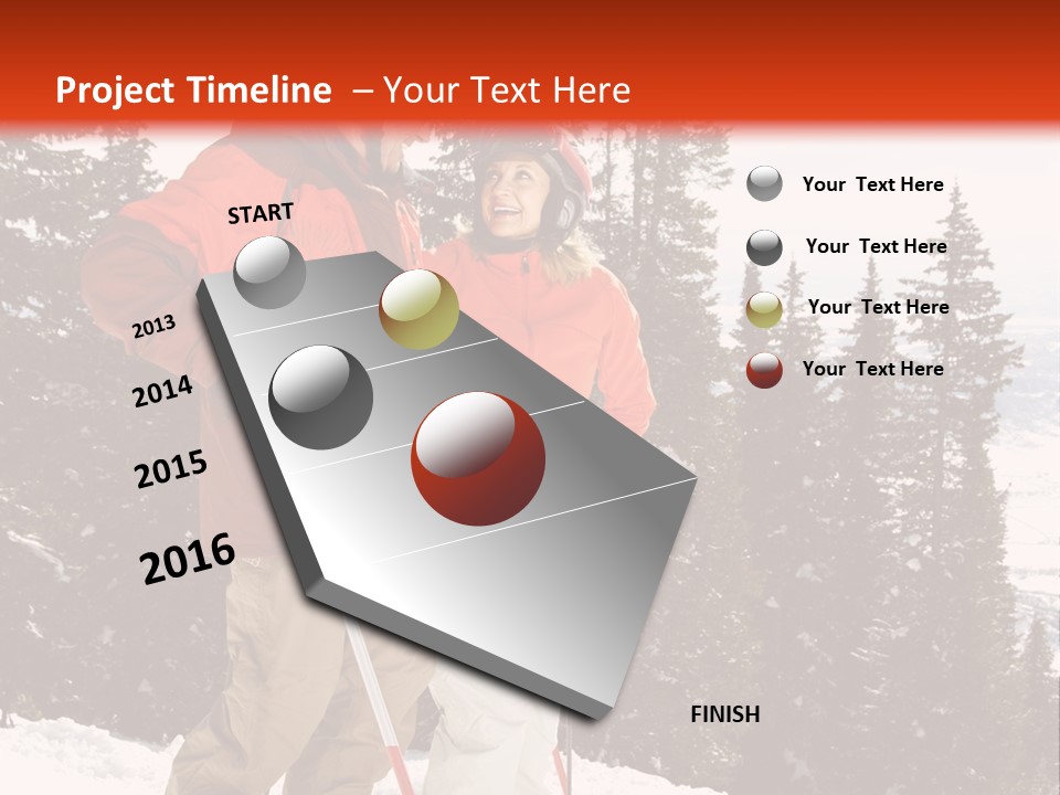 Vertical Mountain Cold PowerPoint Template
