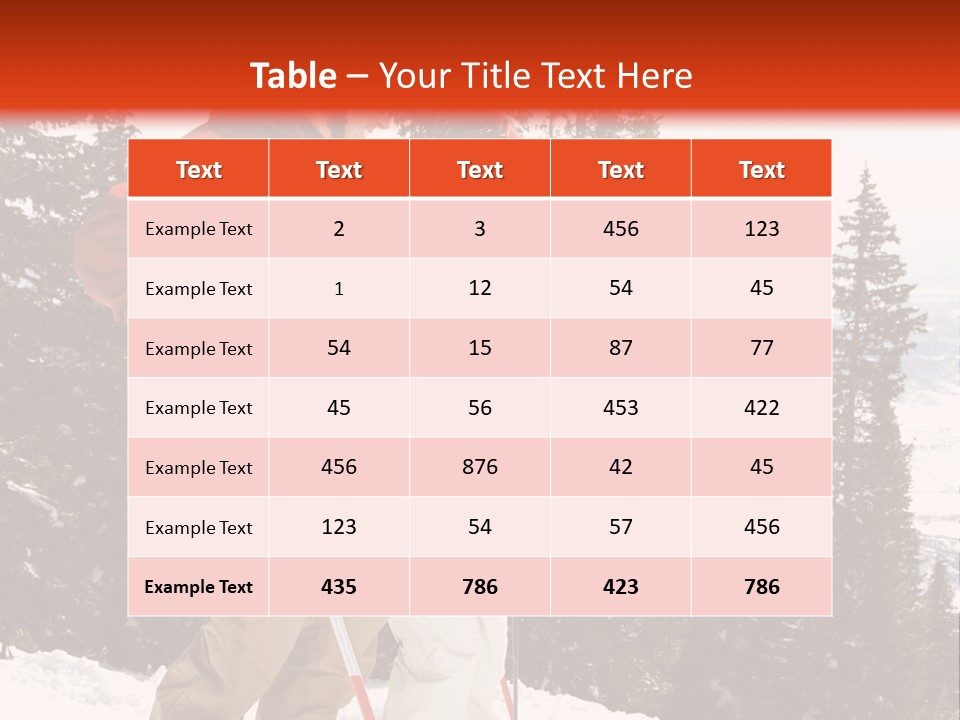 Vertical Mountain Cold PowerPoint Template