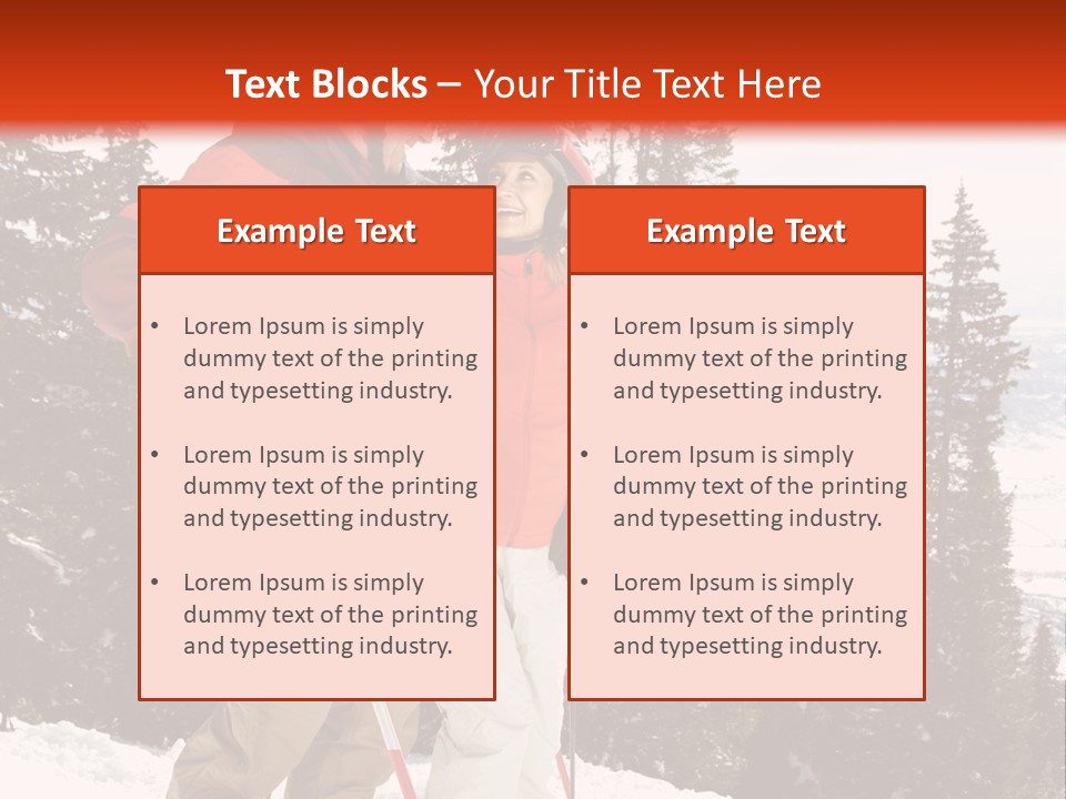 Vertical Mountain Cold PowerPoint Template