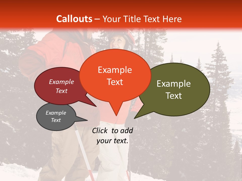 Vertical Mountain Cold PowerPoint Template