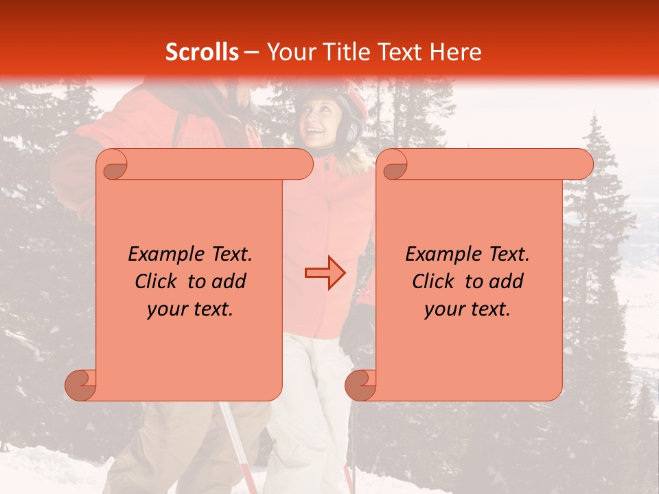 Vertical Mountain Cold PowerPoint Template