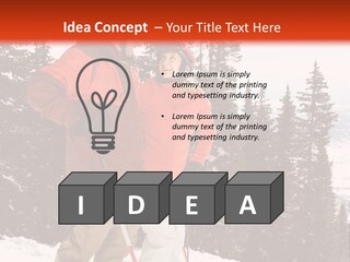 Vertical Mountain Cold PowerPoint Template