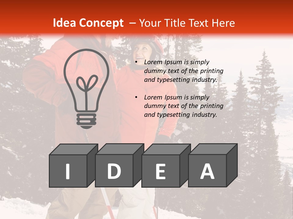 Vertical Mountain Cold PowerPoint Template