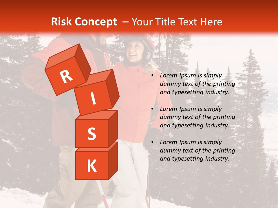 Vertical Mountain Cold PowerPoint Template