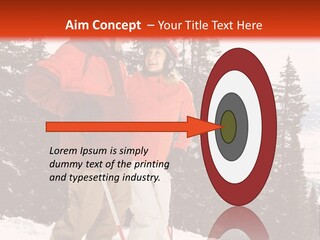 Vertical Mountain Cold PowerPoint Template